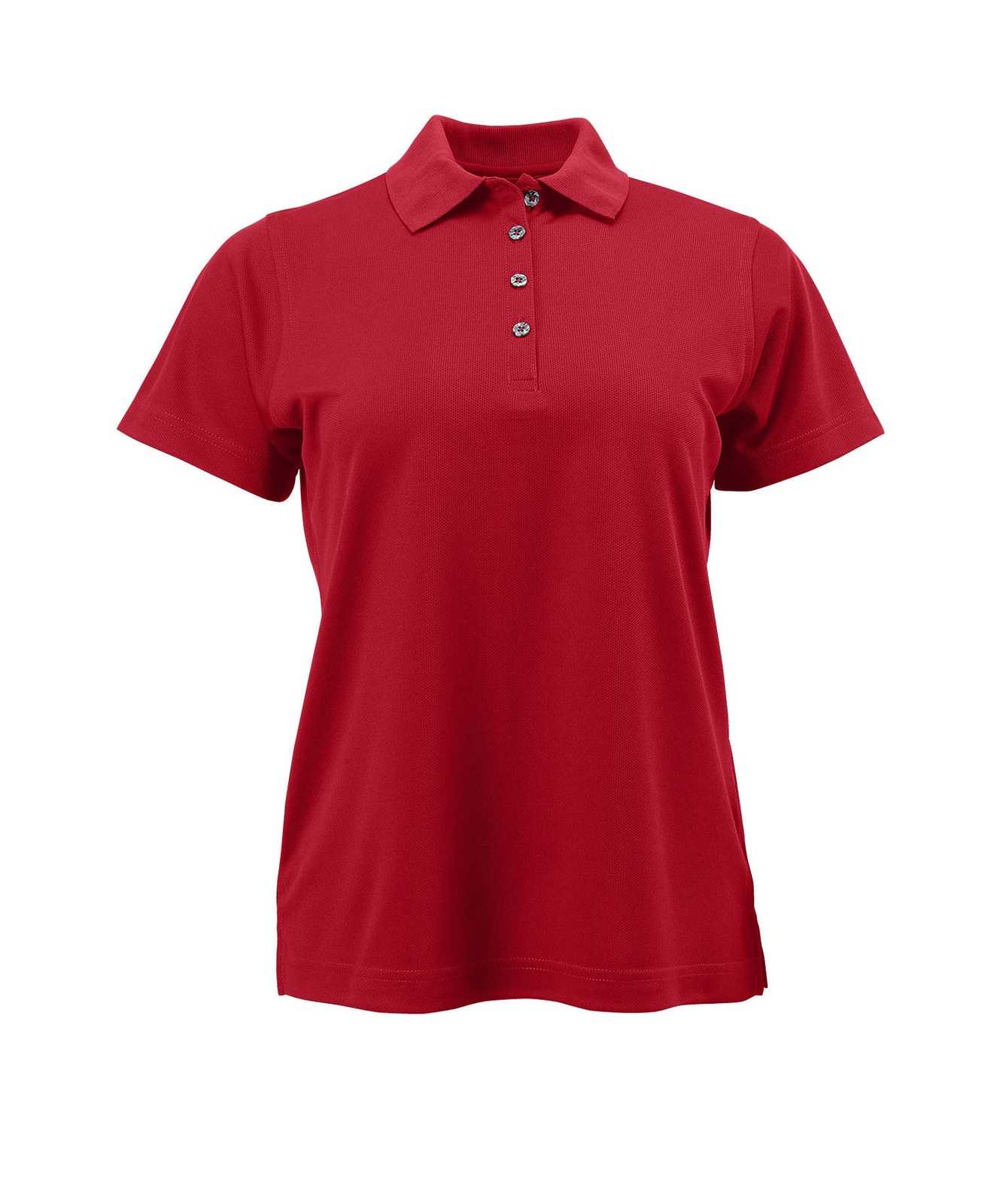 Paragon 104 Ladies Solid Mesh Polo - Red - HIT a Double