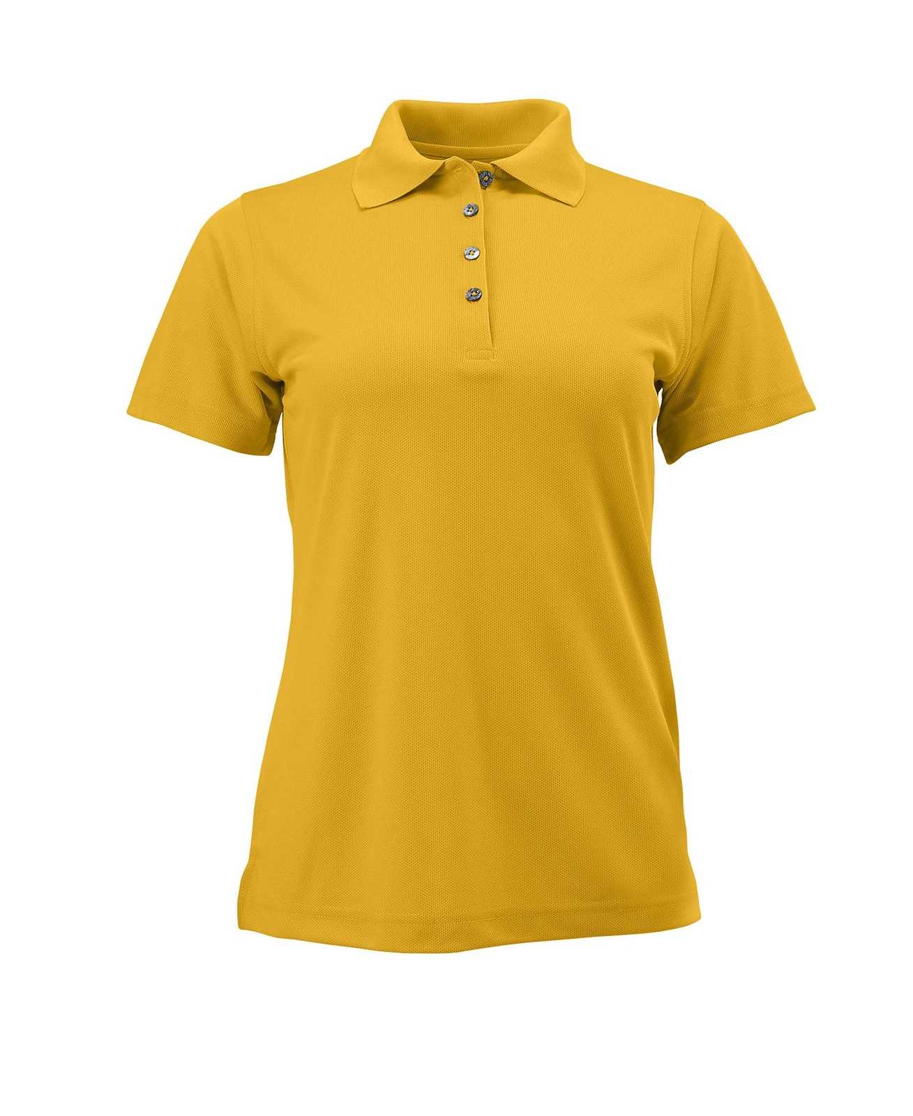 Paragon 104 Ladies Solid Mesh Polo - Gold - HIT a Double