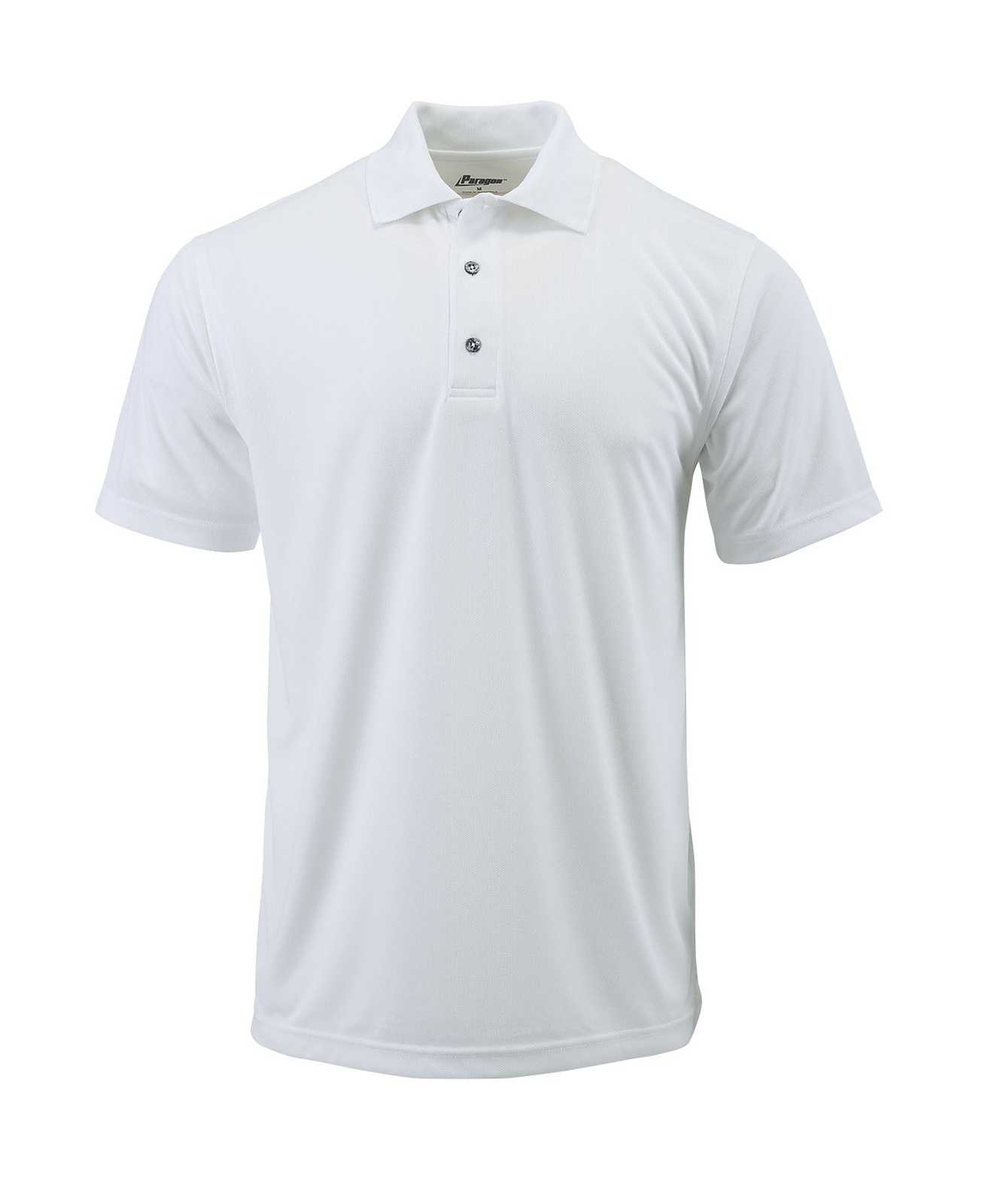 Paragon 108Y Youth Solid Mesh Polo - White - HIT a Double
