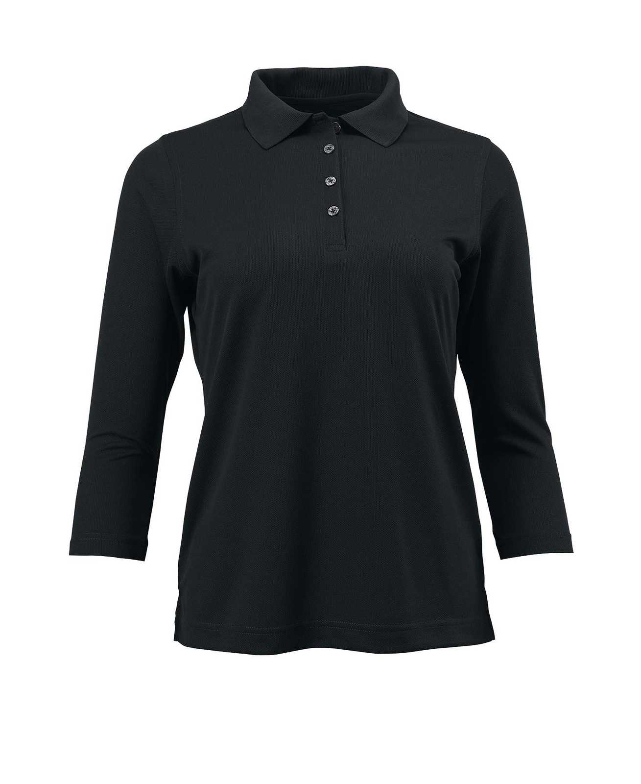 Paragon 120 Ladies 3/4 Sleeve Sport Shirt - Black - HIT a Double