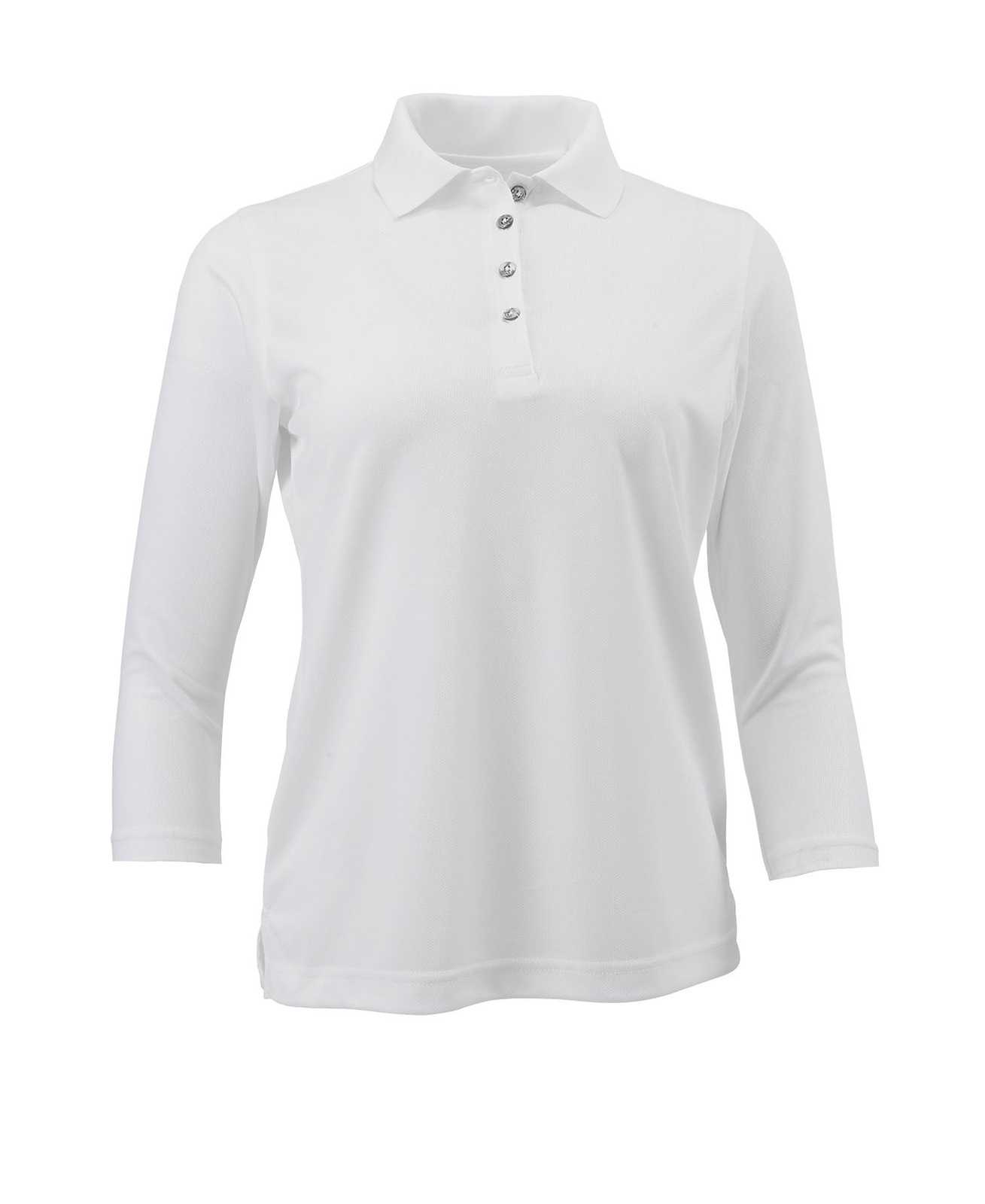 Paragon 120 Ladies 3/4 Sleeve Sport Shirt - White - HIT a Double