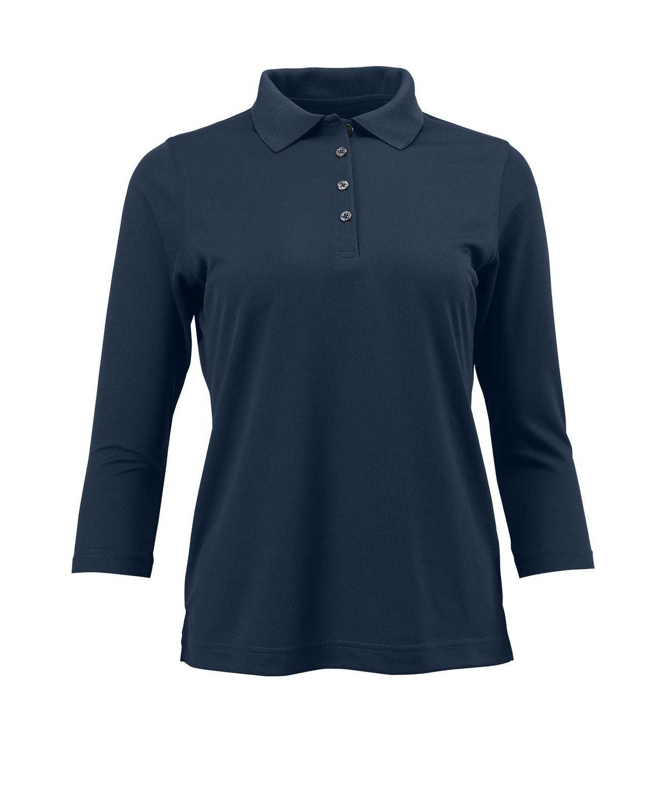 Paragon 120 Ladies 3/4 Sleeve Sport Shirt - Navy - HIT a Double