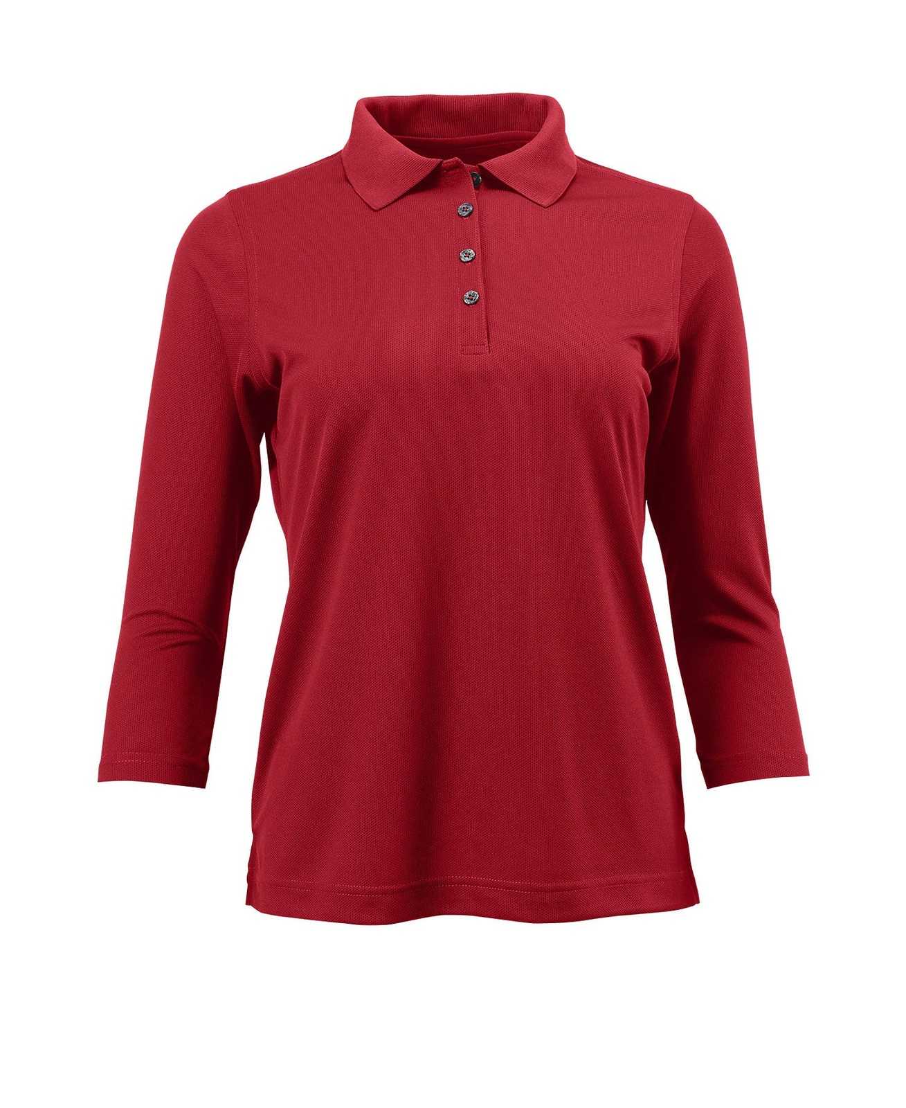 Paragon 120 Ladies 3/4 Sleeve Sport Shirt - Red - HIT a Double