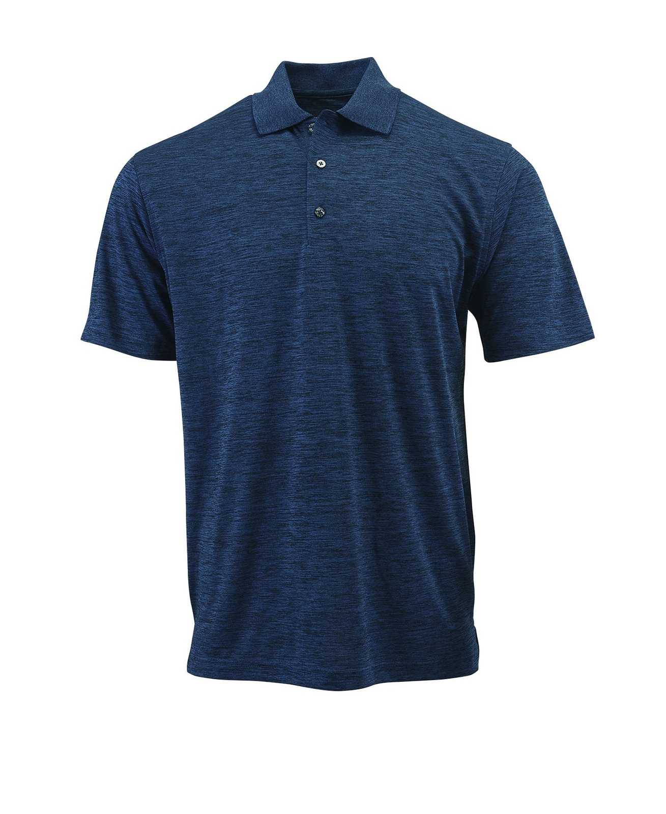 Paragon 130 Adult Performance Striated Polo - Deep Blue Heather - HIT a Double