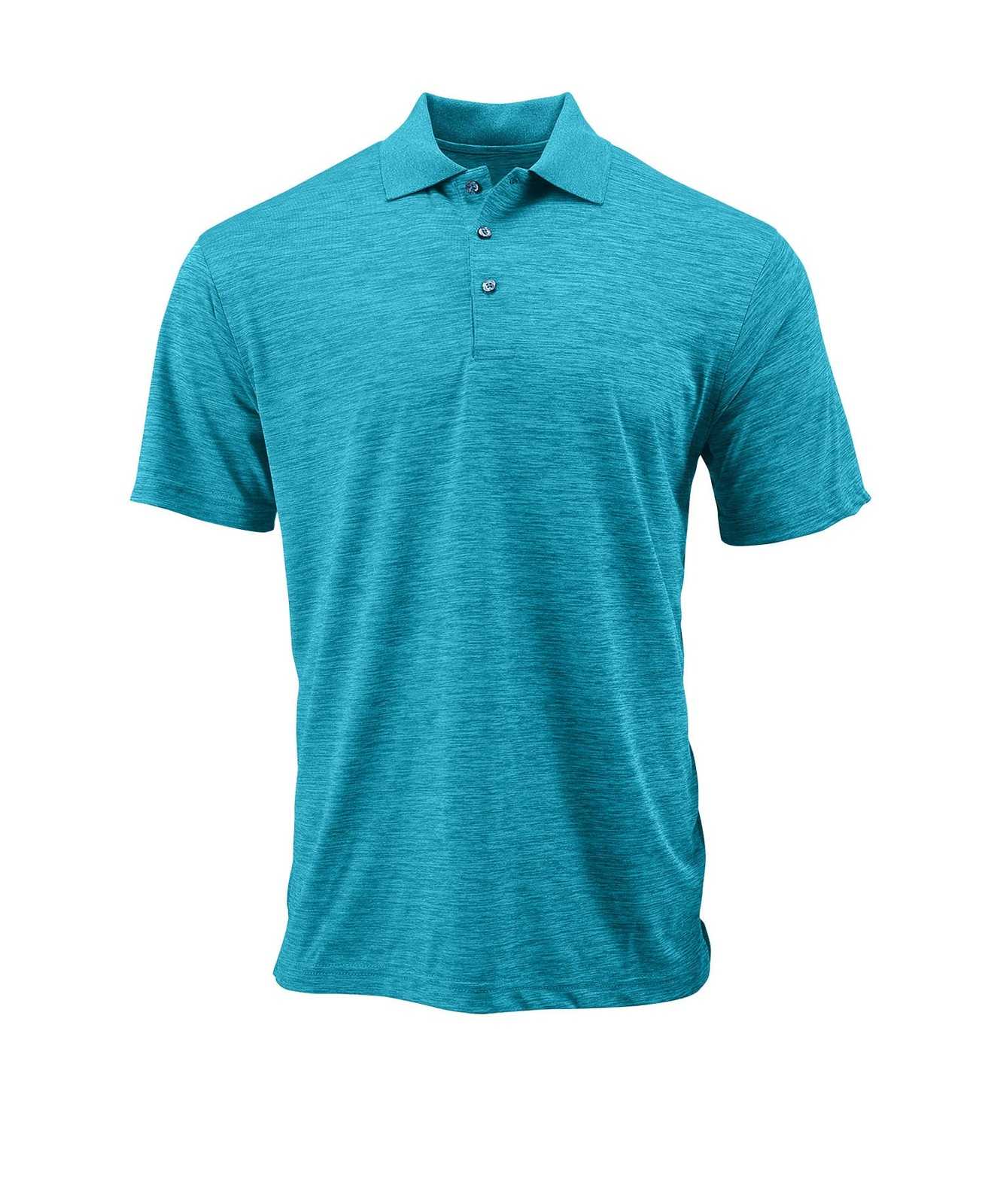 Paragon 130 Adult Performance Striated Polo - Turquoise Heather - HIT a Double