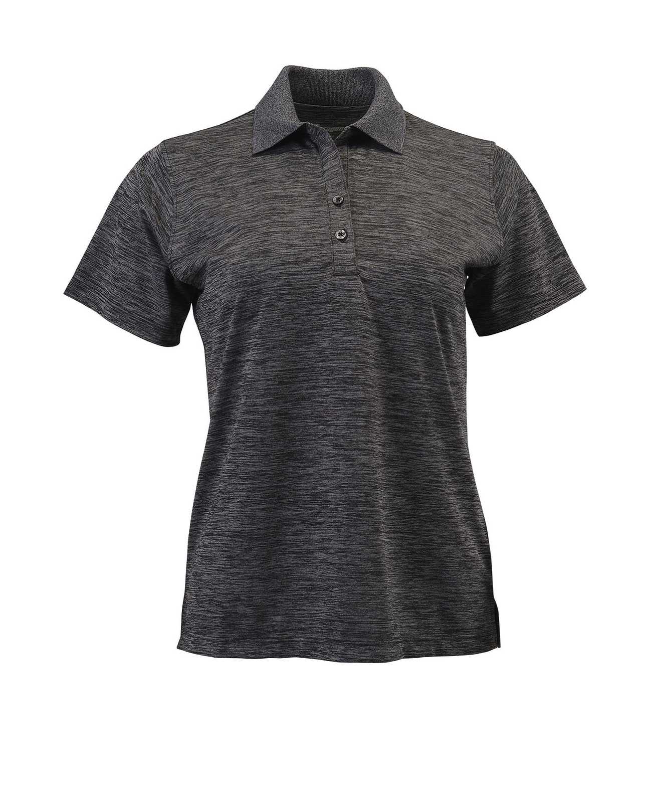 Paragon 131 Ladies Performance Striated Polo - Black Heather - HIT a Double