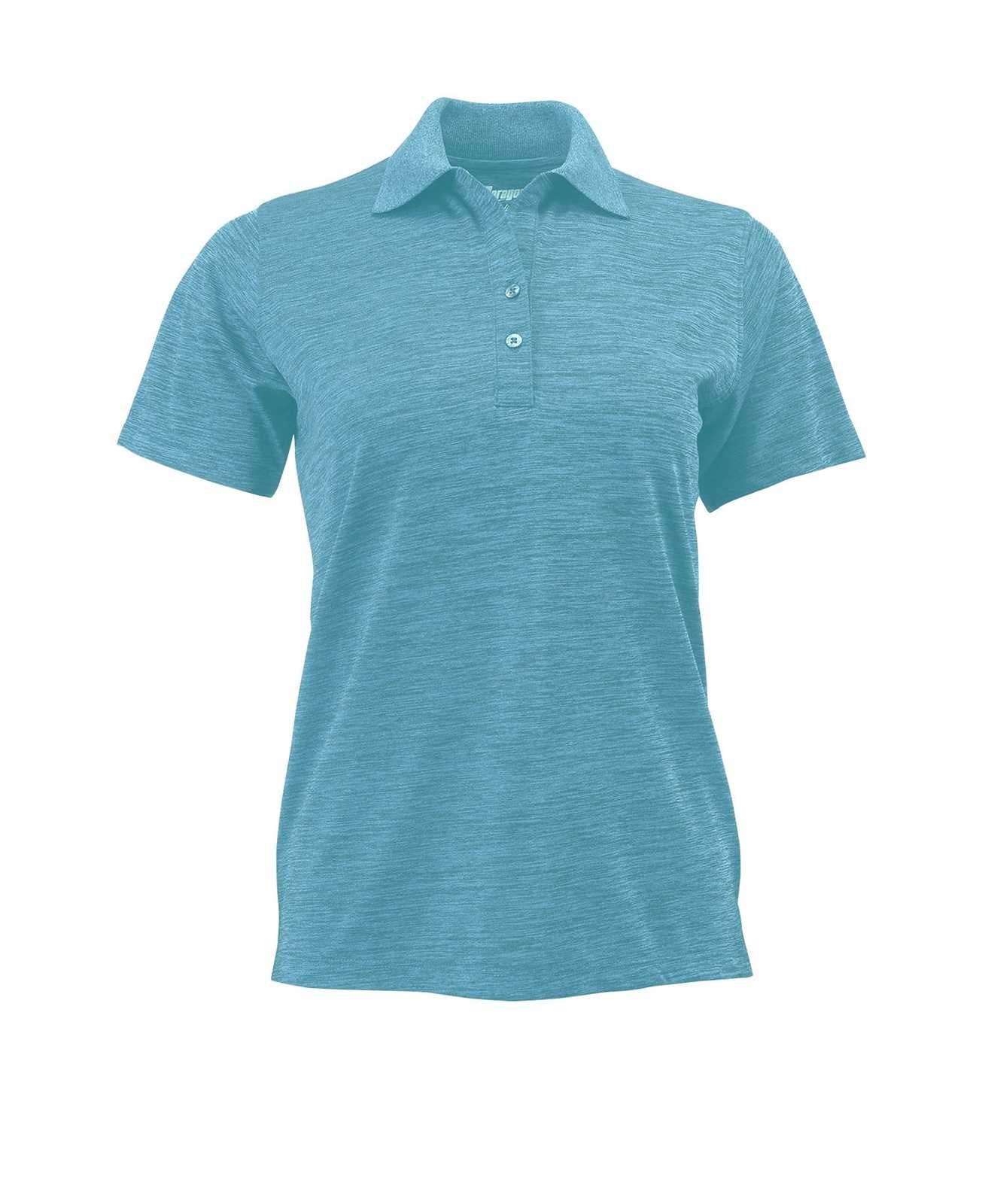 Paragon 131 Ladies Performance Striated Polo - Turquoise Heather - HIT a Double