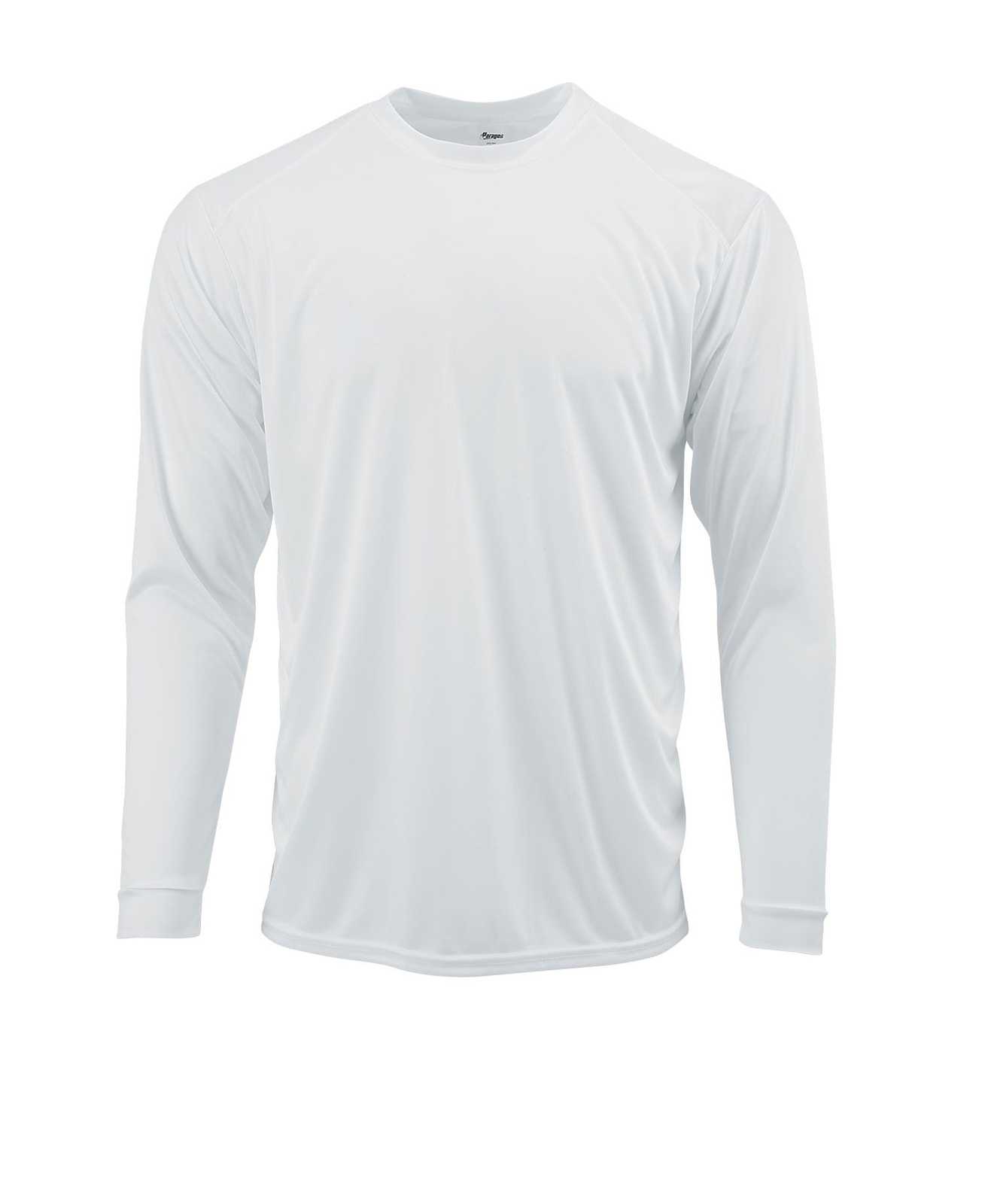 Paragon 210 Adult Long Sleeve Performance Tee - White - HIT a Double