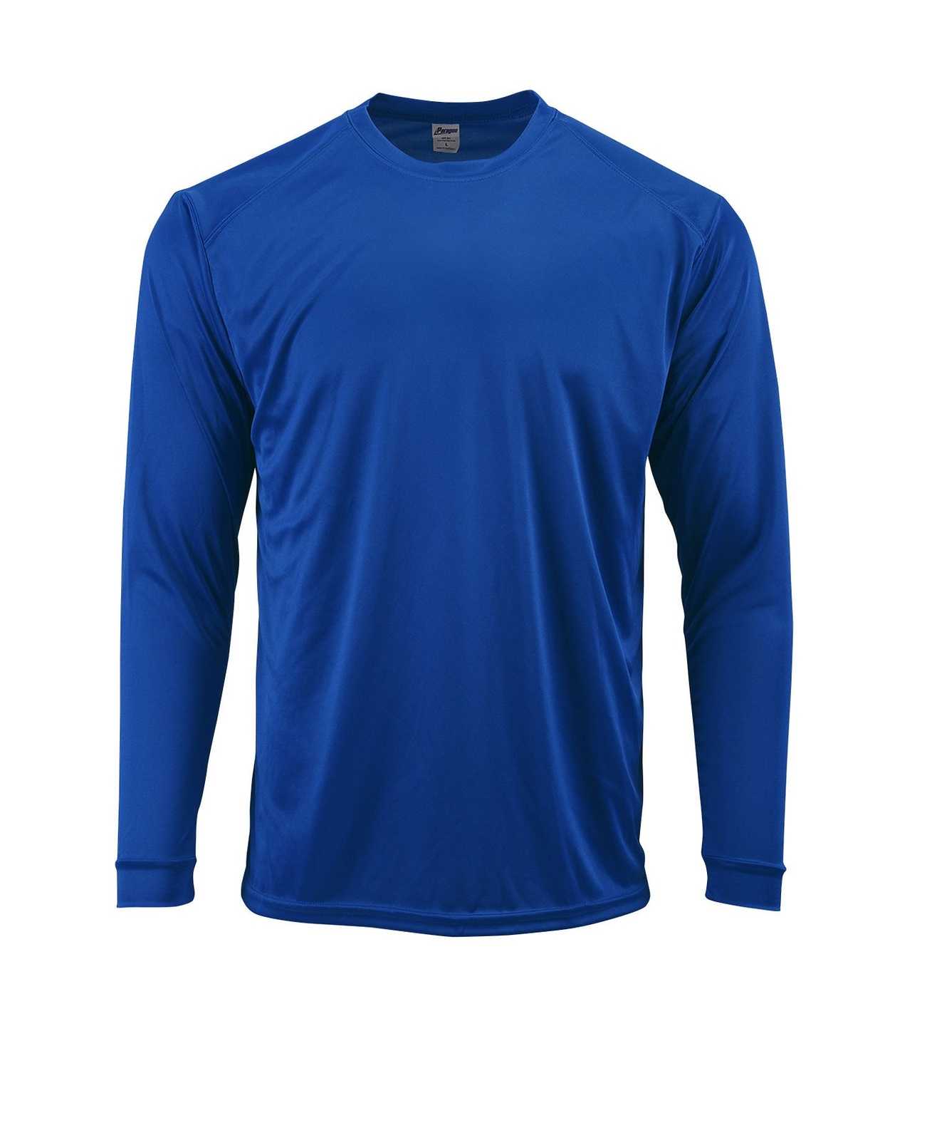 Paragon 210 Adult Long Sleeve Performance Tee - Royal - HIT a Double