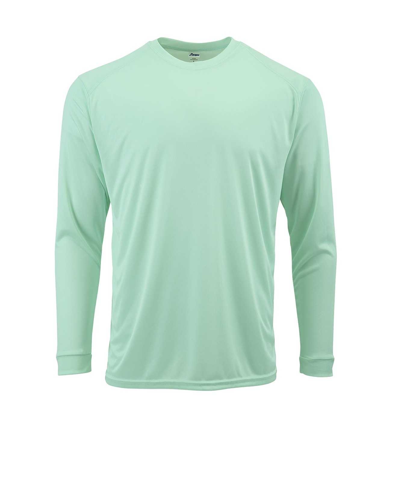 Paragon 210 Adult Long Sleeve Performance Tee - Mint Green - HIT a Double