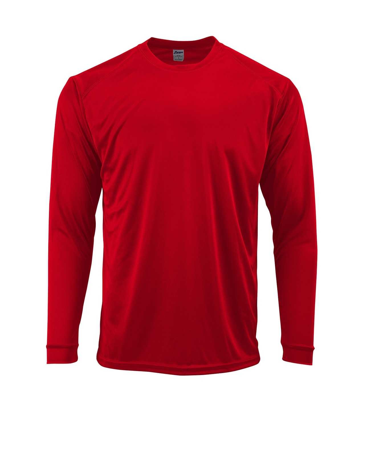 Paragon 210 Adult Long Sleeve Performance Tee - Red - HIT a Double