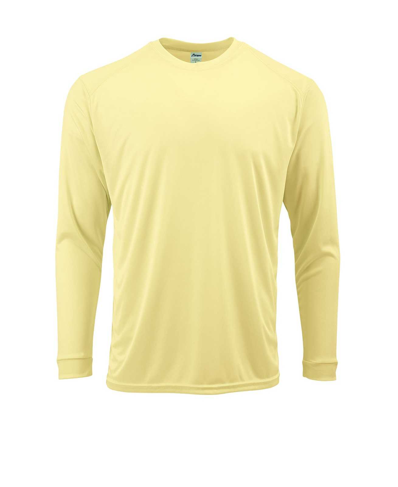 Paragon 210 Adult Long Sleeve Performance Tee - Pale Yellow - HIT a Double