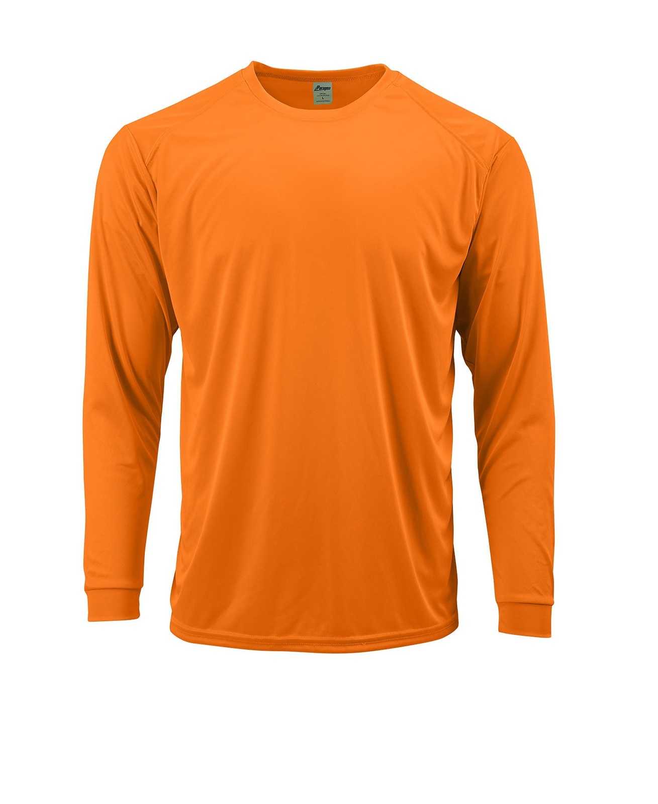 Paragon 210 Adult Long Sleeve Performance Tee - Neon Orange - HIT a Double