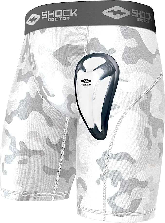 Shock Doctor SD30280/90 Core Compression Short with Bio-Flex Cup - Whi