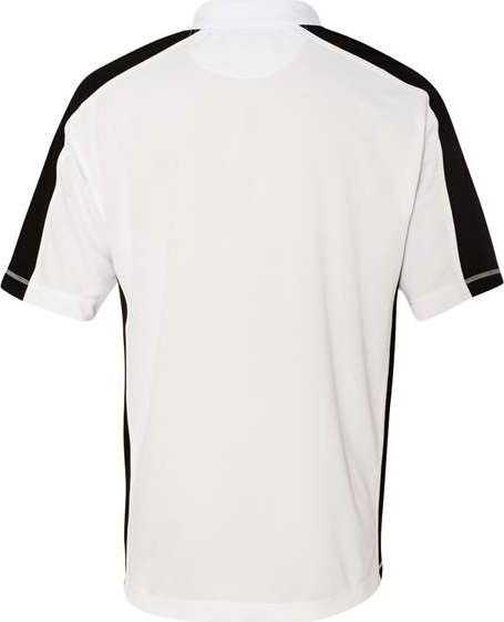 Sierra Pacific 0465 Colorblocked Moisture Free Mesh Polo - White/ Black - HIT a Double - 3