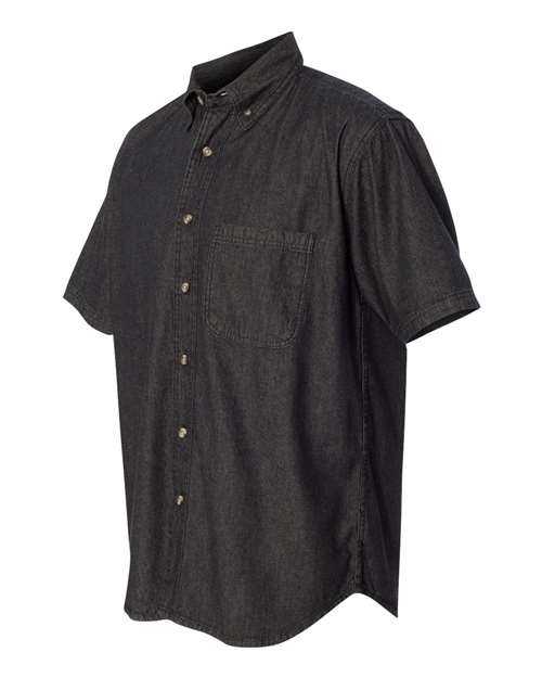 Sierra Pacific 0211 Short Sleeve Denim Shirt - Black Denim - HIT a Double