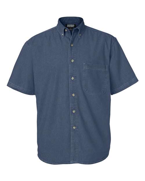 Sierra Pacific 0211 Short Sleeve Denim Shirt - Dark Denim - HIT a Double