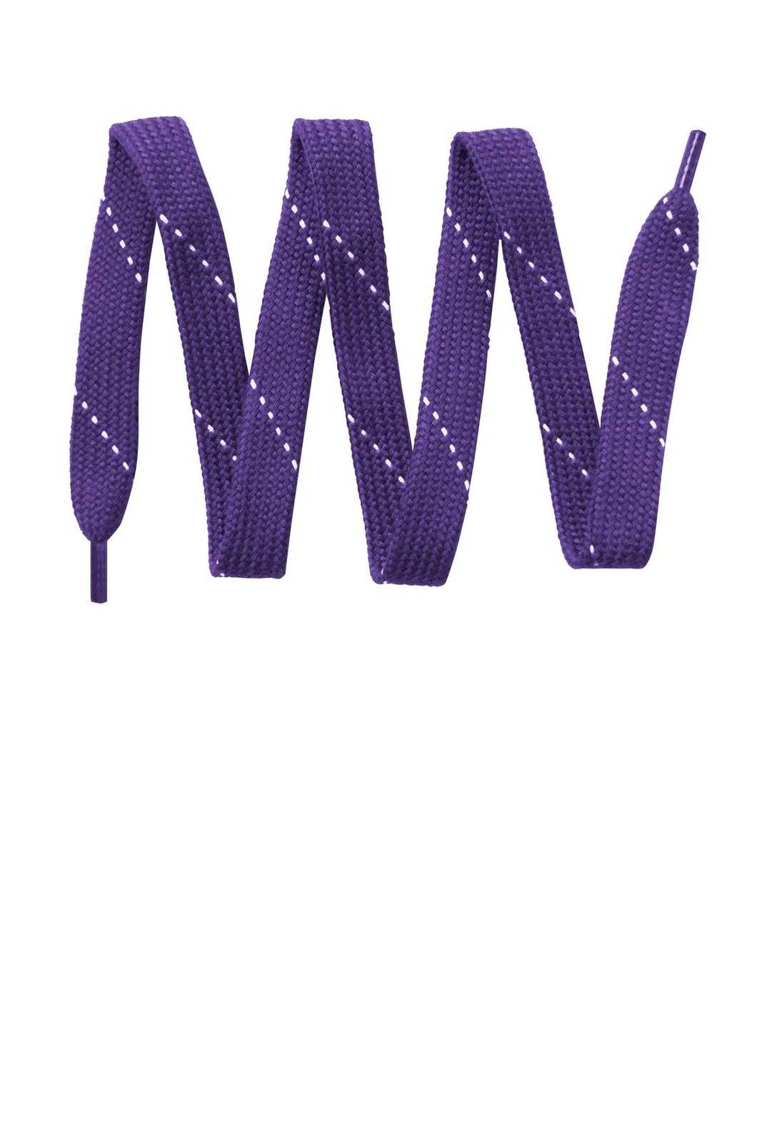 Sport-Tek LACE Laces - Purple White - HIT a Double - 1