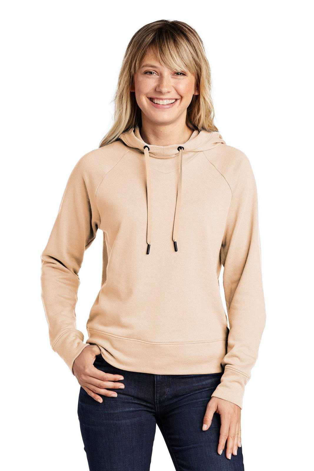 Sport-Tek LST272 Ladies Lightweight French Terry Pullover Hoodie - Ecru - HIT a Double - 1