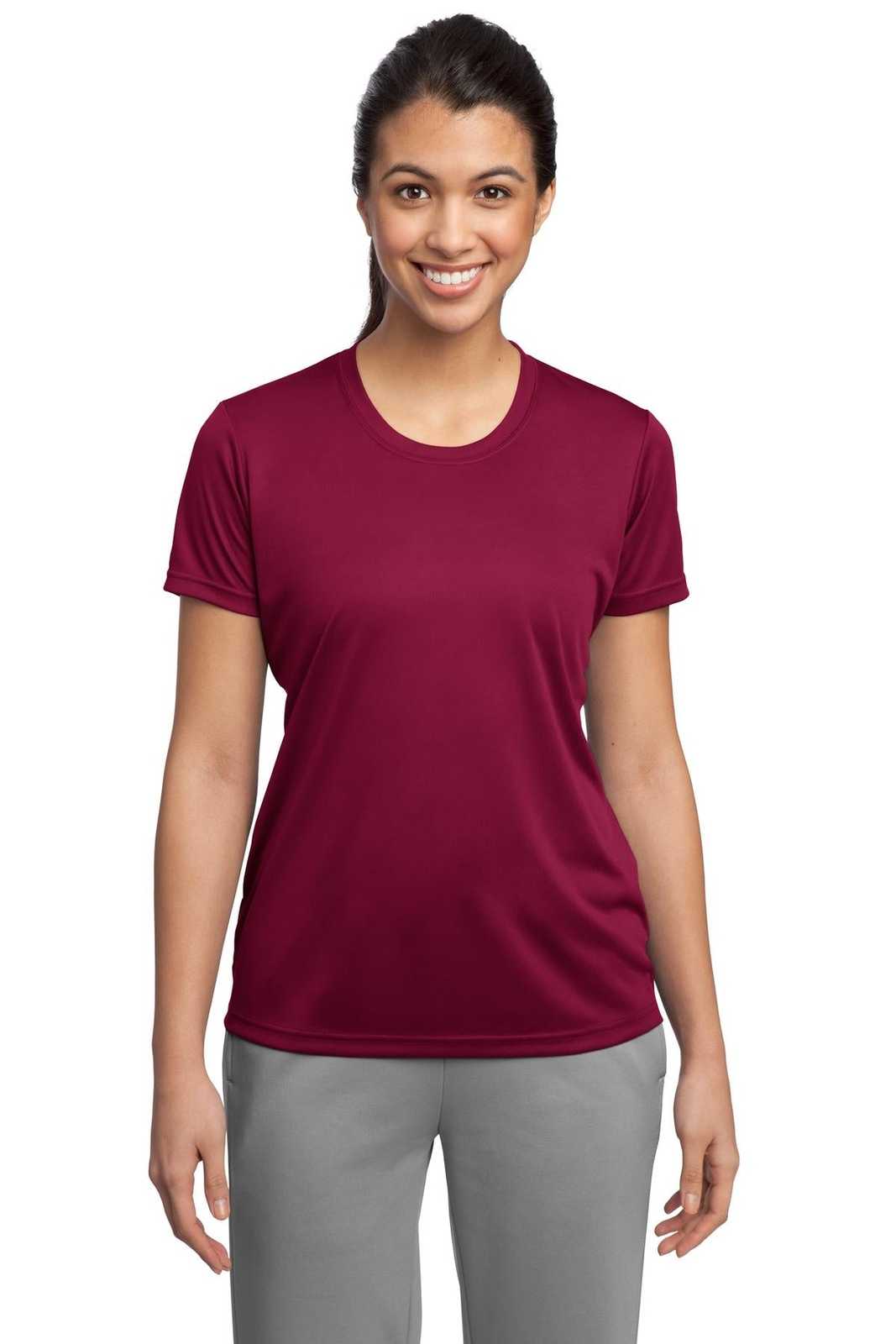 Sport-Tek LST350 Ladies PosiCharge Competitor Tee - Cardinal - HIT a Double - 1