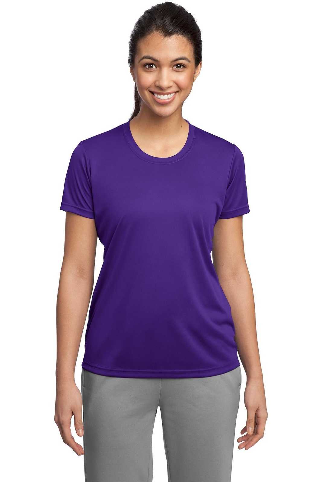 Sport-Tek LST350 Ladies PosiCharge Competitor Tee - Purple - HIT a Double - 1