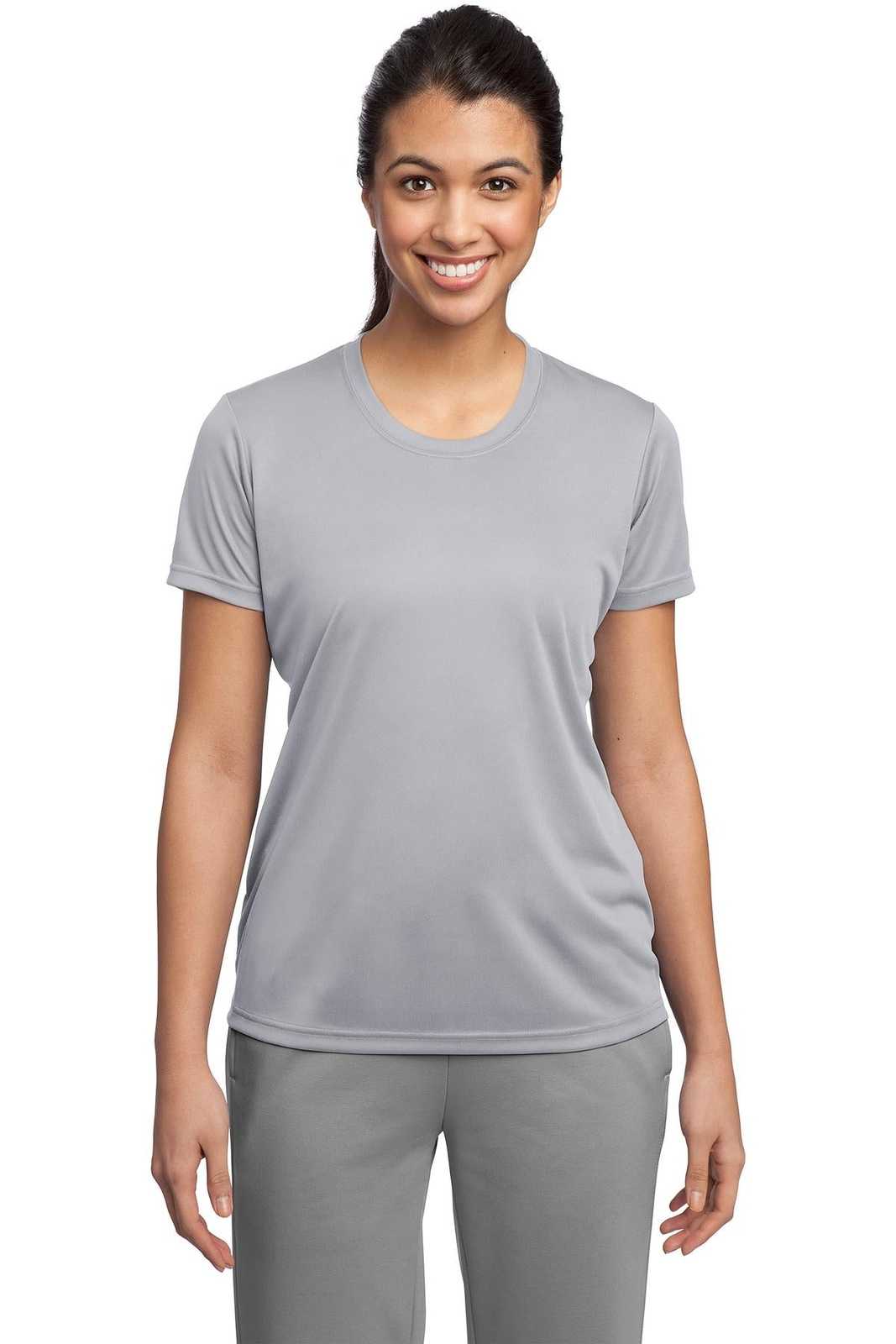 Sport-Tek LST350 Ladies PosiCharge Competitor Tee - Silver - HIT a Double - 1