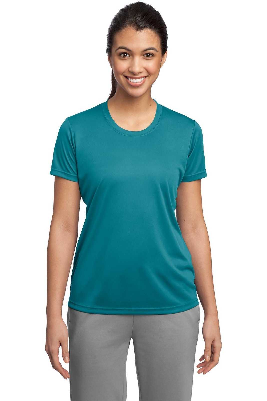 Sport-Tek LST350 Ladies PosiCharge Competitor Tee - Tropic Blue - HIT a Double - 1