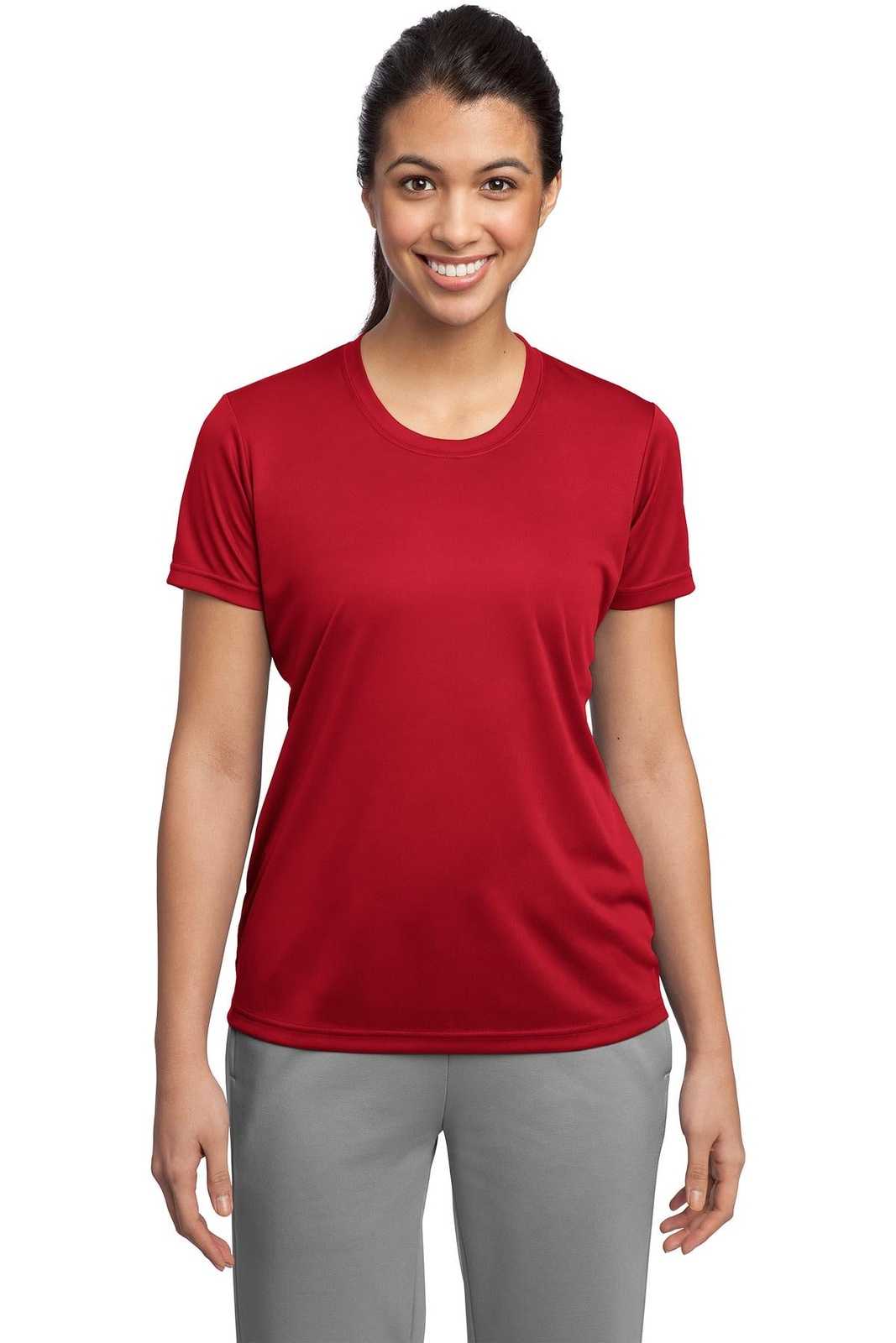 Sport-Tek LST350 Ladies PosiCharge Competitor Tee - True Red - HIT a Double - 1
