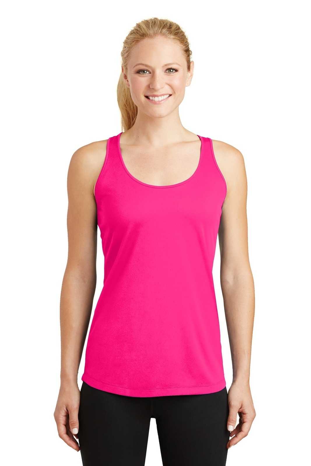 Sport-Tek LST356 Ladies PosiCharge Competitor Racerback Tank - Neon Pink - HIT a Double - 1