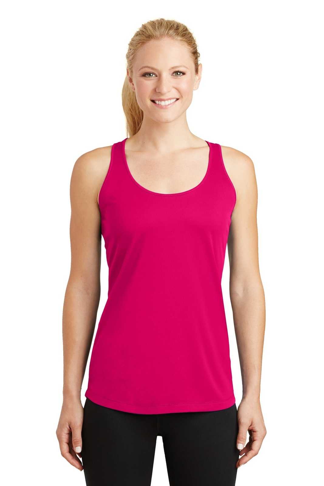 Sport-Tek LST356 Ladies PosiCharge Competitor Racerback Tank - Pink Raspberry - HIT a Double - 1