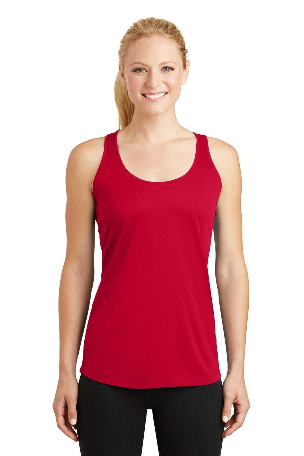 Sport-Tek LST356 Ladies PosiCharge Competitor Racerback Tank - True Red - HIT a Double - 1