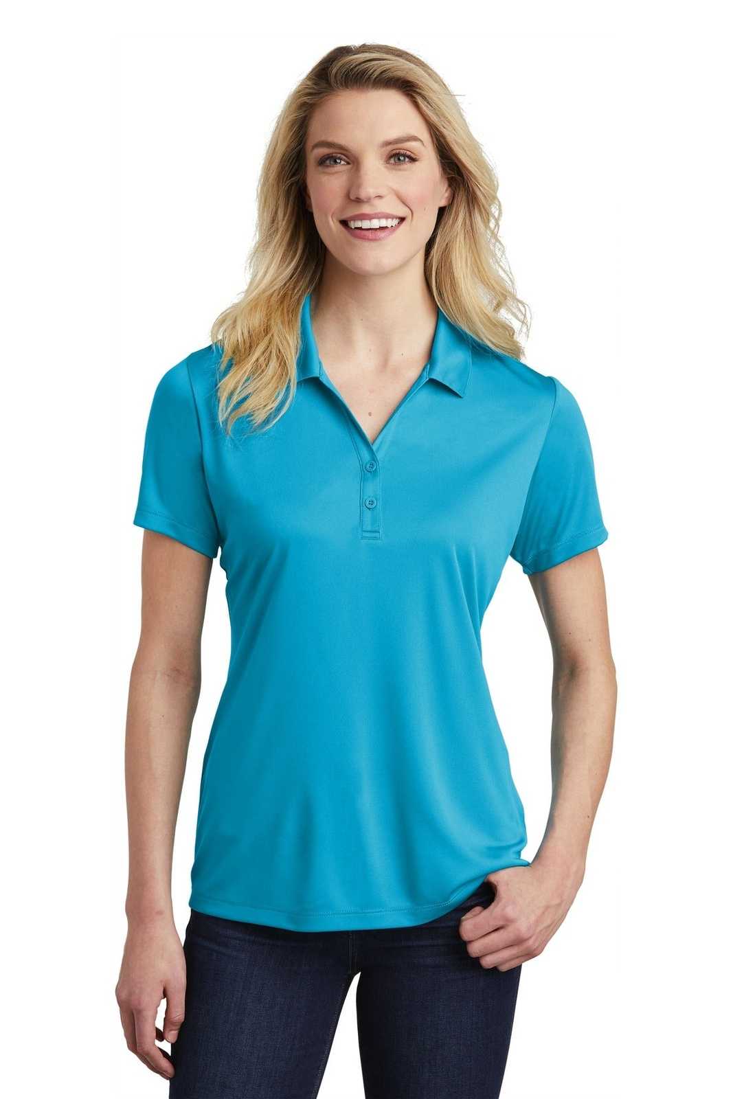 Sport-Tek LST550 Ladies PosiCharge Competitor Polo - Atomic Blue - HIT a Double - 1