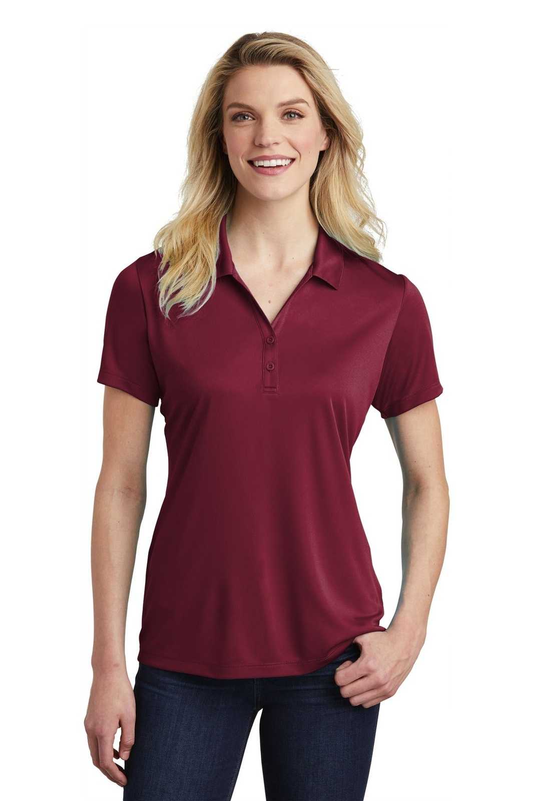 Sport-Tek LST550 Ladies PosiCharge Competitor Polo - Maroon - HIT a Double - 1
