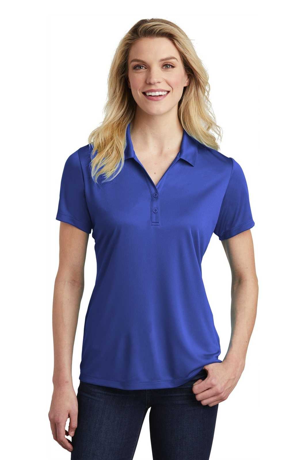 Sport-Tek LST550 Ladies PosiCharge Competitor Polo - True Royal - HIT a Double - 1