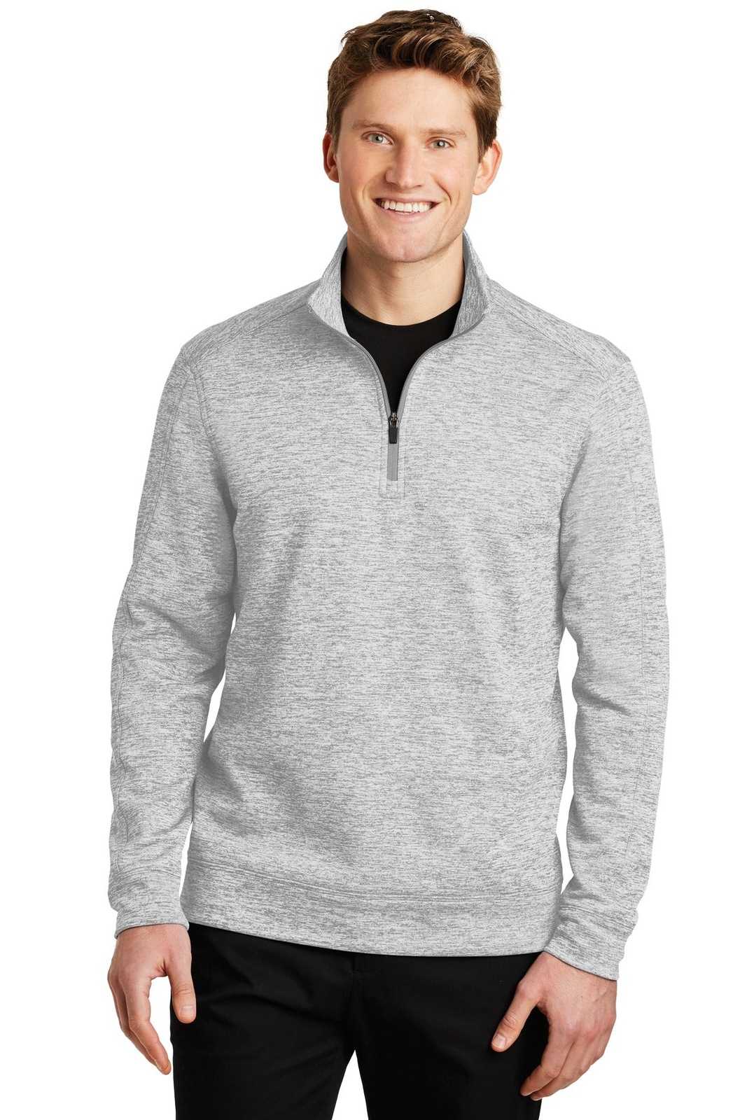 Sport-Tek ST226 PosiCharge Electric Heather Fleece 1/4-Zip Pullover - Silver Electric - HIT a Double - 1
