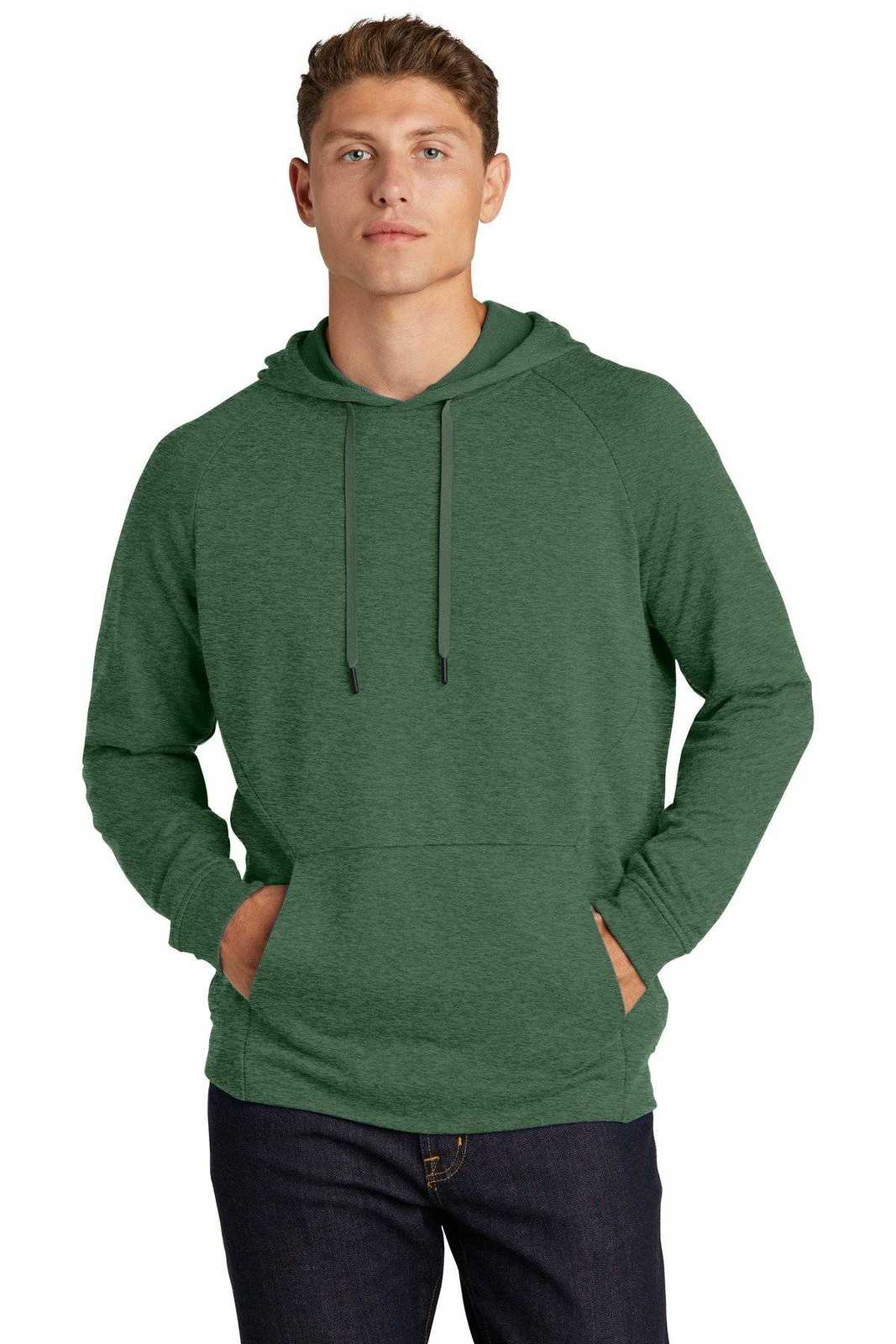 Sport-Tek ST272 Lightweight French Terry Pullover Hoodie - Forest Green Heather - HIT a Double - 1