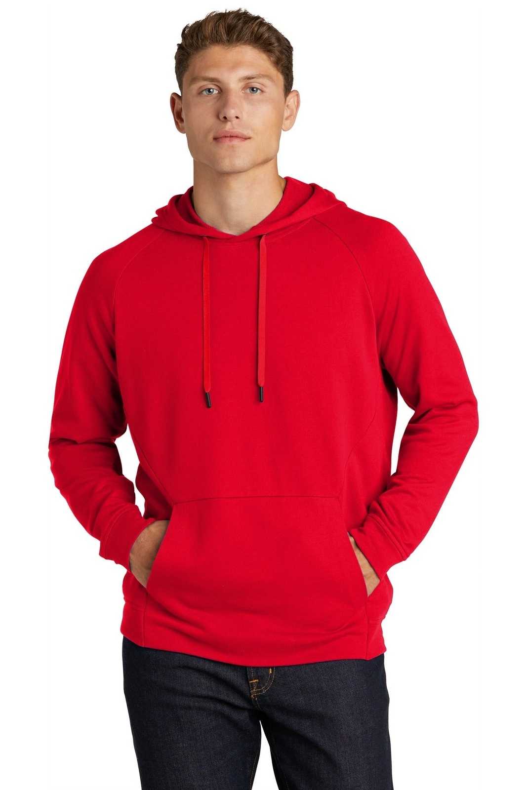 Sport-Tek ST272 Lightweight French Terry Pullover Hoodie - True Red - HIT a Double - 1