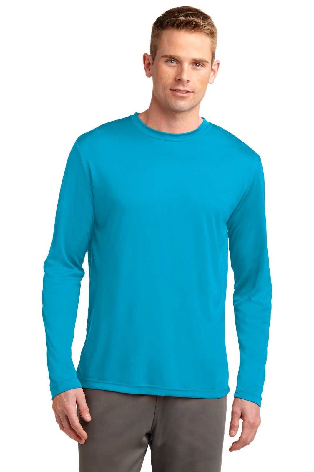 Sport-Tek ST350LS Long Sleeve PosiCharge Competitor Tee - Atomic Blue - HIT a Double - 1
