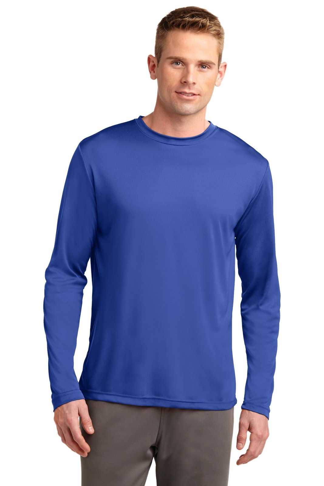 Sport-Tek ST350LS Long Sleeve PosiCharge Competitor Tee - True Royal - HIT a Double - 1