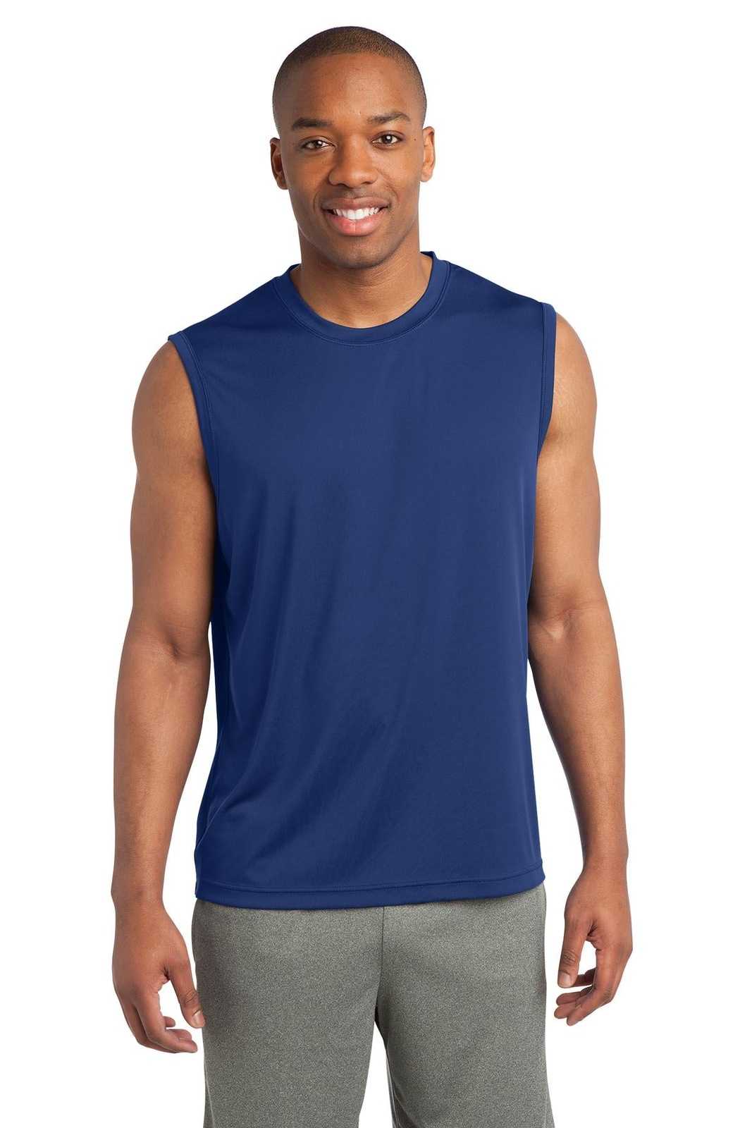 Sport-Tek ST352 Sleeveless PosiCharge Competitor Tee - True Royal - HIT a Double - 1