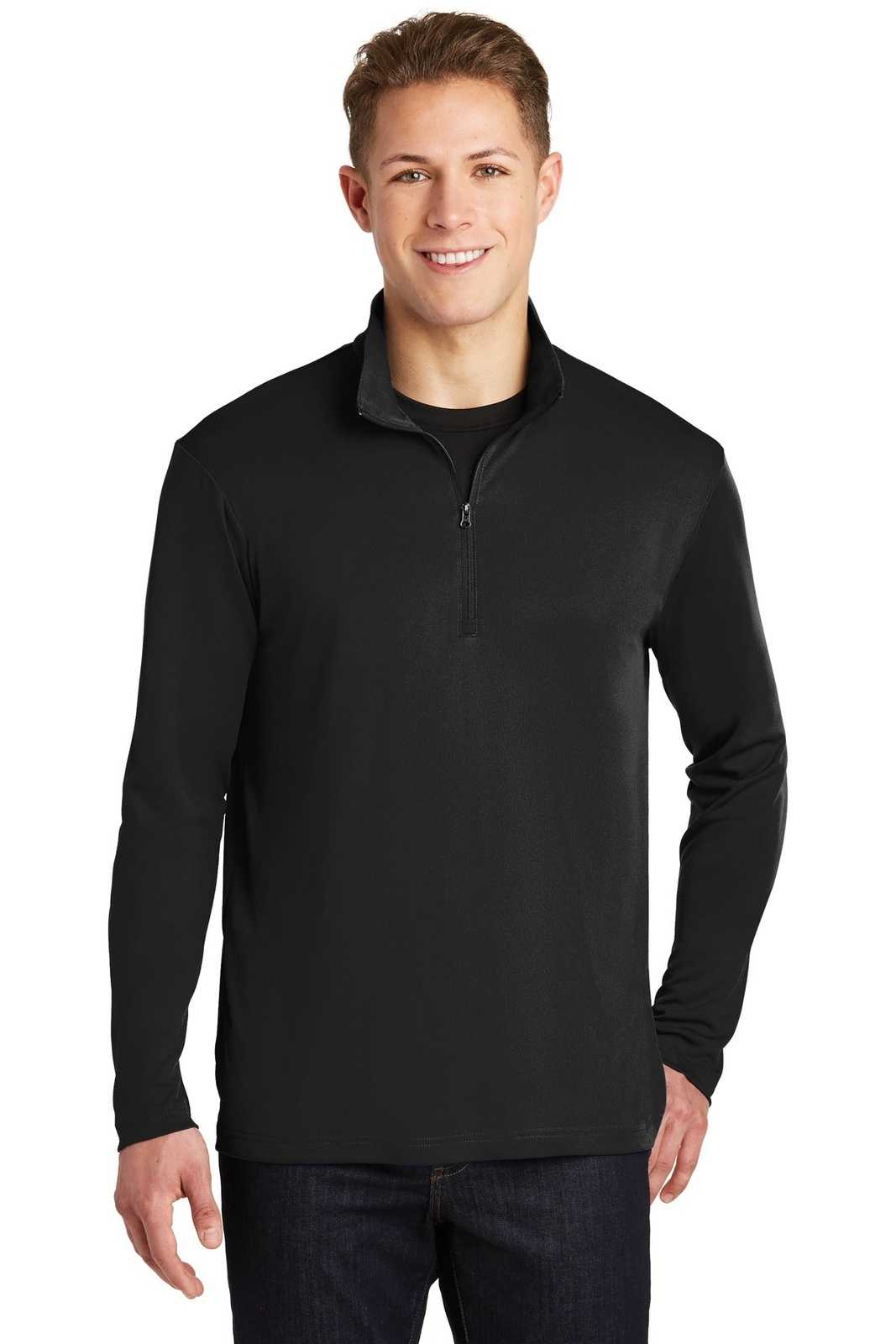 Sport-Tek ST357 PosiCharge Competitor 1/4-Zip Pullover - Black - HIT a Double - 1