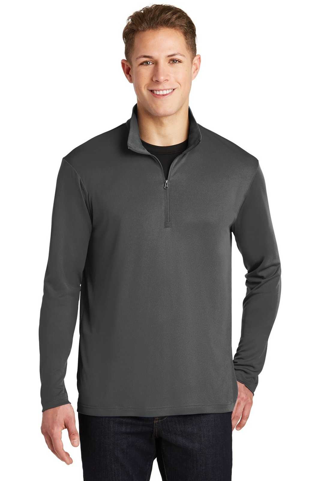 Sport-Tek ST357 PosiCharge Competitor 1/4-Zip Pullover - Iron Gray - HIT a Double - 1