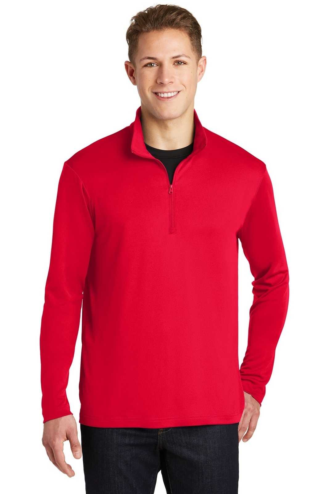 Sport-Tek ST357 PosiCharge Competitor 1/4-Zip Pullover - True Red - HIT a Double - 1