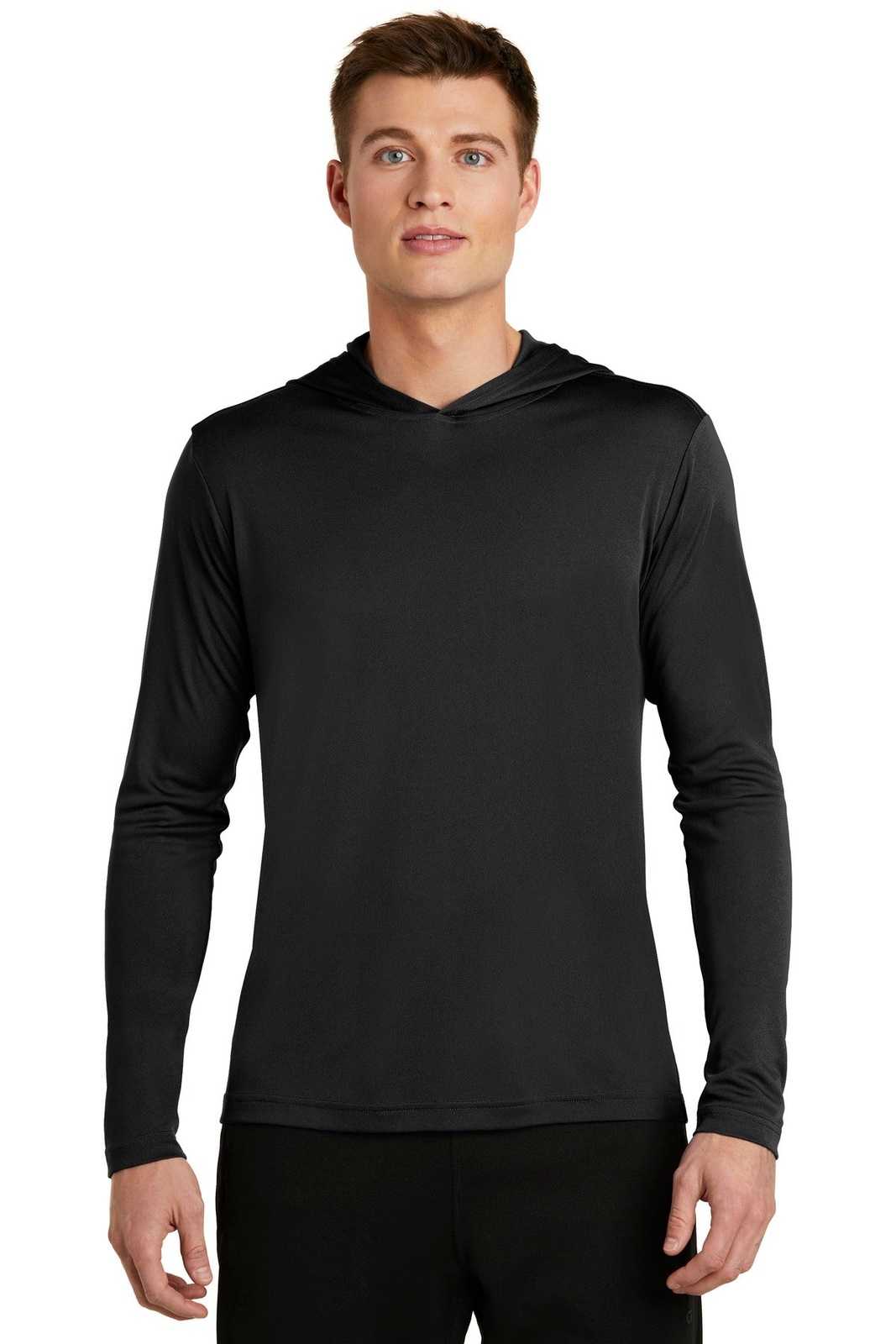 Sport-Tek ST358 PosiCharge Competitor Hooded Pullover - Black - HIT a Double - 1