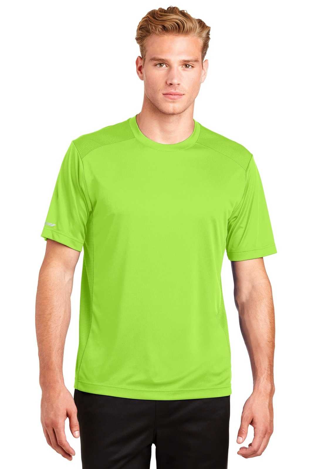 Sport-Tek ST380 PosiCharge Elevate Tee - Lime Shock - HIT a Double - 1