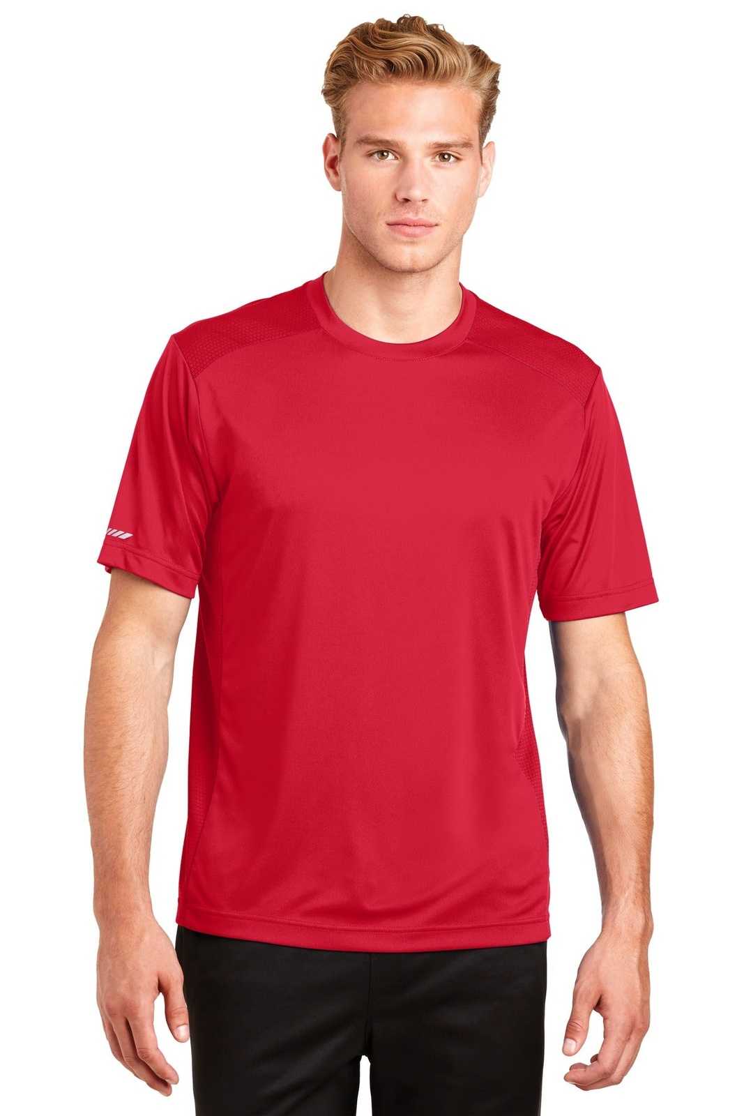 Sport-Tek ST380 PosiCharge Elevate Tee - True Red - HIT a Double - 1