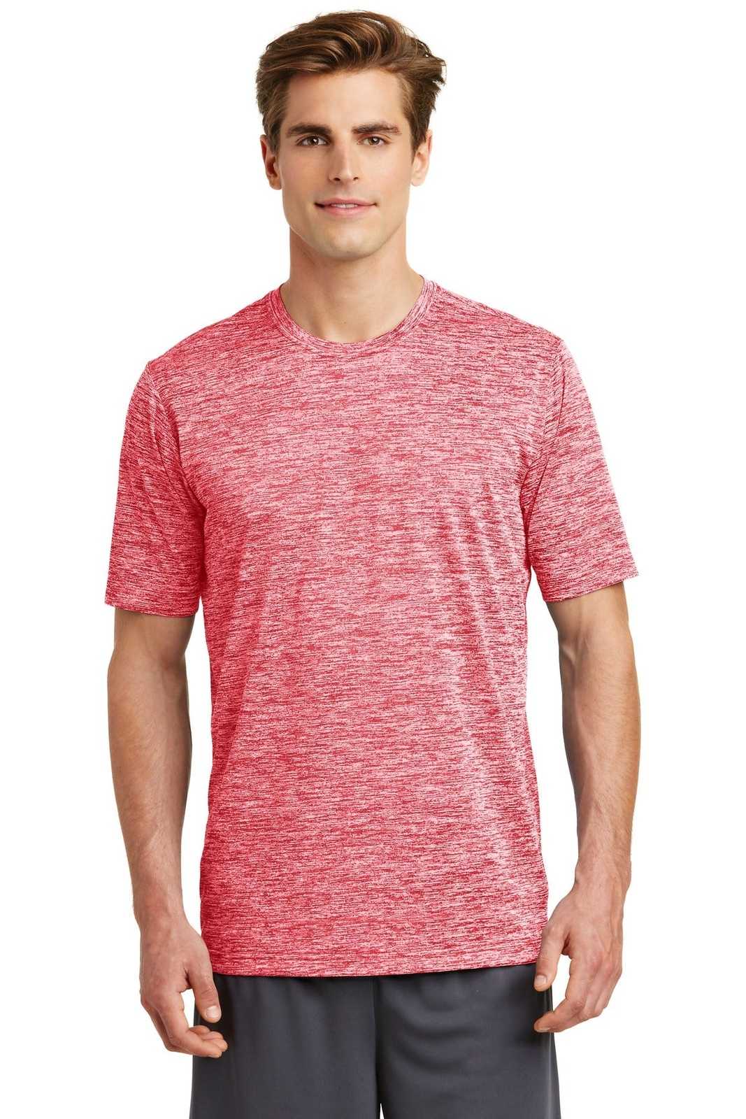 Sport-Tek ST390 PosiCharge Electric Heather Tee - Deep Red Electric - HIT a Double - 1