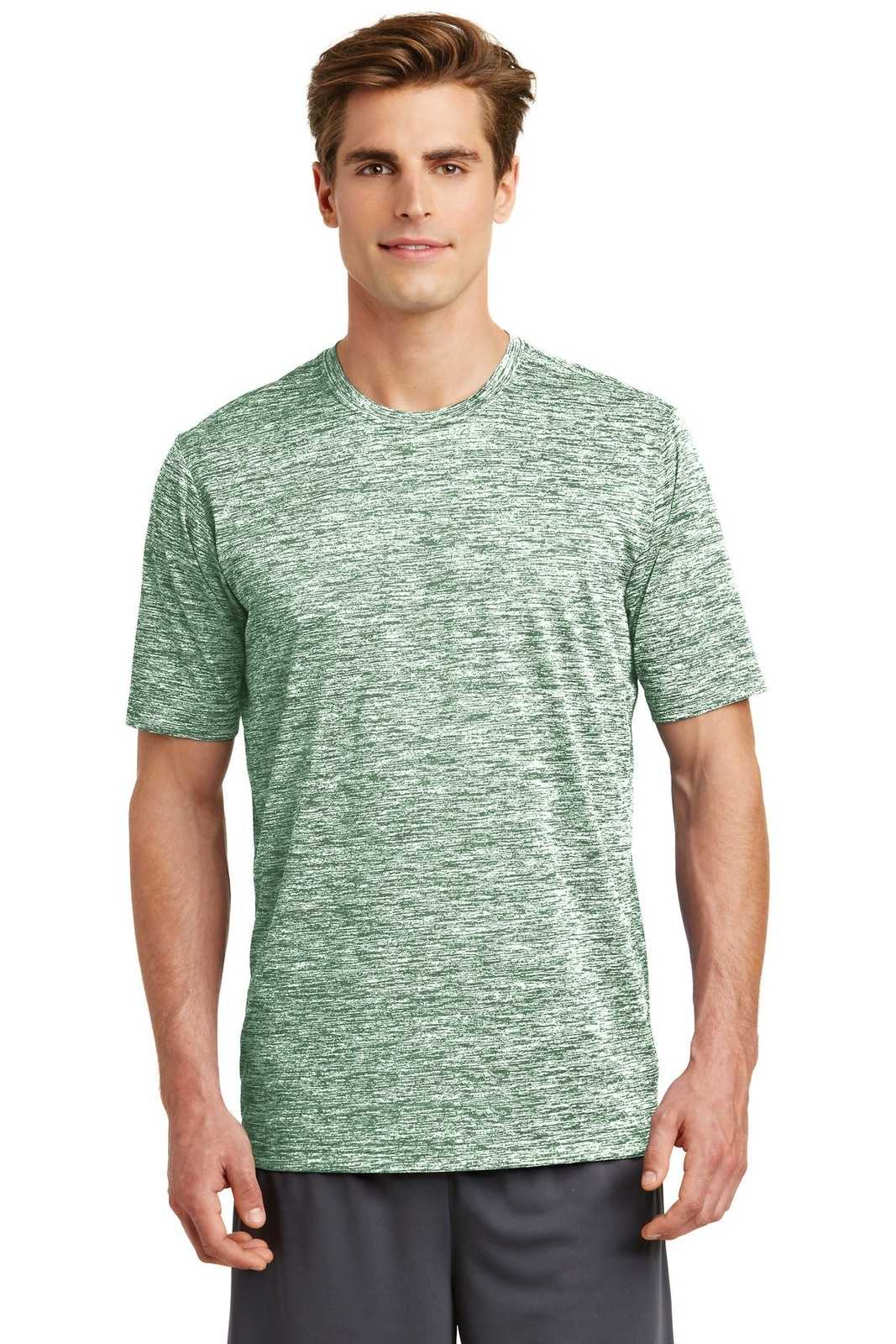 Sport-Tek ST390 PosiCharge Electric Heather Tee - Forest Green Electric - HIT a Double - 1