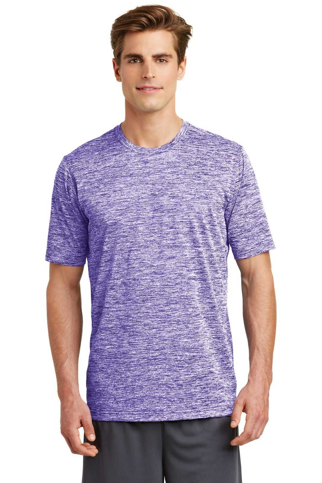 Sport-Tek ST390 PosiCharge Electric Heather Tee - Purple Electric - HIT a Double - 1