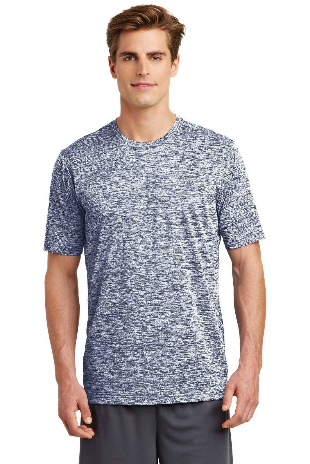 Sport-Tek ST390 PosiCharge Electric Heather Tee - True Navy Electric - HIT a Double - 1